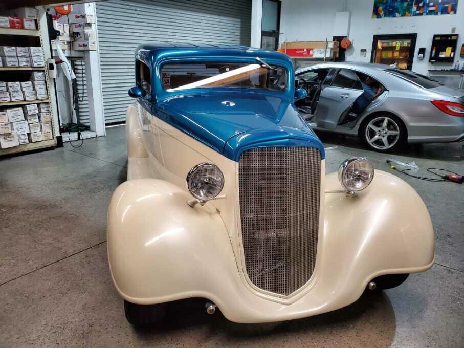 Newly tinted windows on a 1934 Chevy