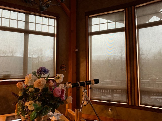 Hunter Douglas window shades installed in Kodiak, AK home.